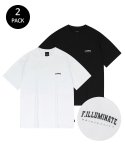 필루미네이트(FILLUMINATE) [쿨코튼]2-PACK 로고 티셔츠