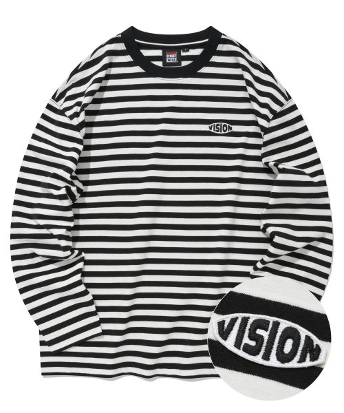 Musinsa Vision Streetwear Vsw D Logo Stripe Long Sleeve Black