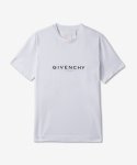 지방시(GIVENCHY) 리버스 슬림핏 반소매 티셔츠 - 화이트 / BM71653Y6B100