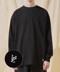 바잘(VARZAR) VZ 로고 빅 오버핏 포켓 긴팔 티셔츠 블랙