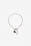 모드곤(MODGONE) 말라카이트 진주 체인 팔찌 Malachite with Pearl Bracelet