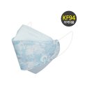 식스마스크(6MASK) 나인 KF94 투톤 마스크 패션 컬러 하늘색 영문 20매