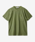 스톤아일랜드(STONE ISLAND) 남성 로고 패치 피사토 트리트먼트 반소매 티셔츠 - 올리브 그린 / 761521957V0158