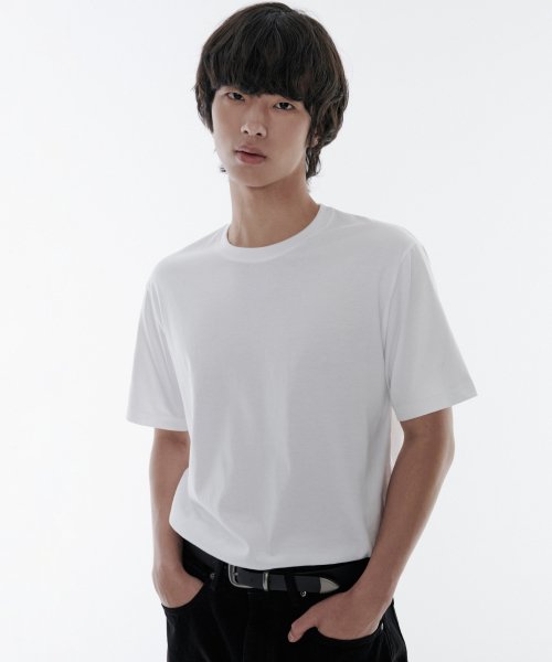MUSINSA STANDARD - Supima Basic Crew Neck T-Shirt [White]