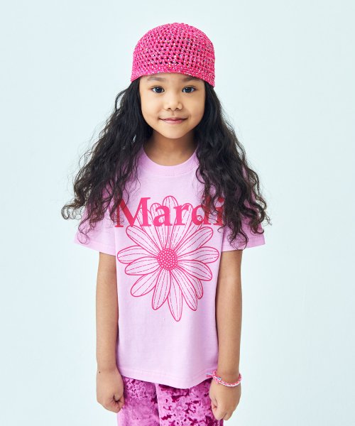 KIDS TSHIRT FLOWERMARDI_PINK FUCHSIA