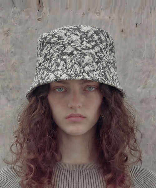 UNDERCONTROL STUDIO - Summer Short-Brim Bucket Hat PLAIN BUCKET / SMOG JACQUARD / GRAY