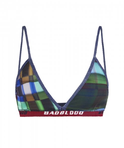 MUSINSA BADBLOOD Jersey Triangle Bra Glass Blue