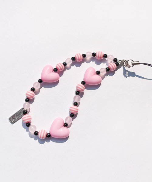 High Teen Pink Heart Phone Strap