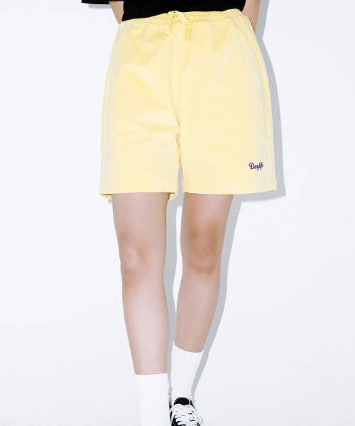 Corduroy Half Pants (Yellow)