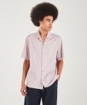 모노소잉(MONOSEWING) 텍스쳐드 오픈카라 셔츠 (라벤더 핑크)