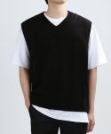 쟈니웨스트(JHONNY WEST) Dumpy Knit Vest (Black)