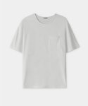 쿠어(COOR) 수피마 코튼 세미오버핏 U넥 티셔츠 (화이트)
