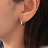 silver925 basic ring earring