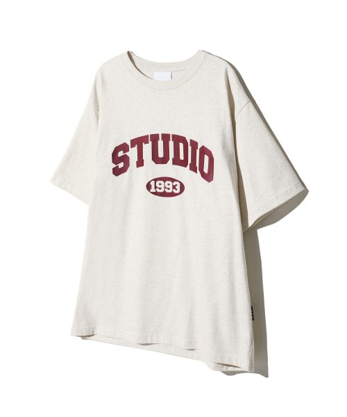 Musinsa Studio Studio Arch Logo T Shirt Oat Beige