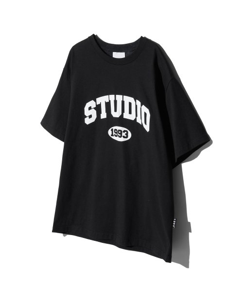 MUSINSA 1993STUDIO Studio Arch Logo T Shirt Black