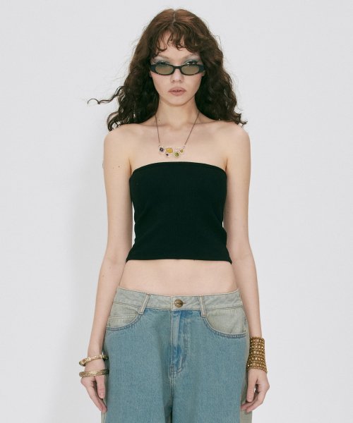 Musinsa Sculptor Basic Tube Top Black