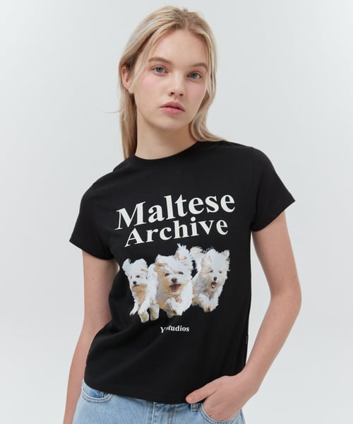 Musinsa Wai Kei Maltese Archive Short Sleeve T Shirt Black Women