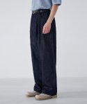 가먼트레이블(GARMENT LABLE) One Tuck Linen Wide Denim Pants