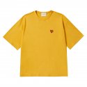 비욘드클로젯(BEYOND CLOSET) 노맨틱 실키 오버핏 1/2 티셔츠 옐로우