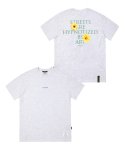 스티그마(STIGMA) 22 FLOWER STANDARD FIT T-SHIRTS WHITE MELANGE