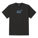 라디네오(RADINEO) 블루 플라워 3 반팔 티셔츠 블랙