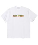 에스릿 스튜디오(SLIT STUDIO) 컬러 로고 티셔츠 화이트