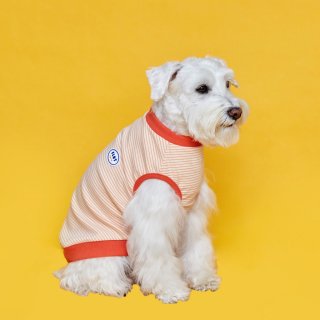 플로트(FLOT) 릴렉스보더 민소매티셔츠 피치 강아지옷