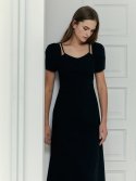 레티켓 스튜디오(LETQ STUDIO) 페이퍼 스트랩 드레스 BLACK