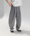 이스트인디고(EASTINDIGO) [UNISEX]Back double tuck nylon pants Grey