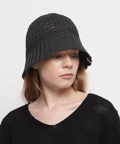 THE-ABON - Women's Summer Punching Lace Bucket Hat Charcoal