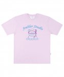 엠블러(AMBLER) Snorkeling Bear 오버핏 반팔 티셔츠 AS927 (퍼플)