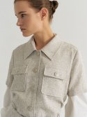 엣드맹(ETDEMAIN) 썸머 트위드 숏 셔츠 자켓