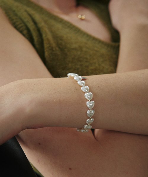 VERTE - [925 silver] Huit. silver.61 / liber pearl bracelet