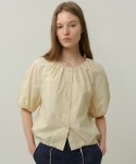 블랭크03(BLANK03) cotton balloon blouse (butter yellow)