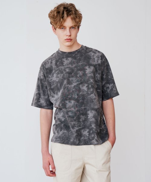 MUSINSA GLW Tie Dye Half T Shirt Charcoal