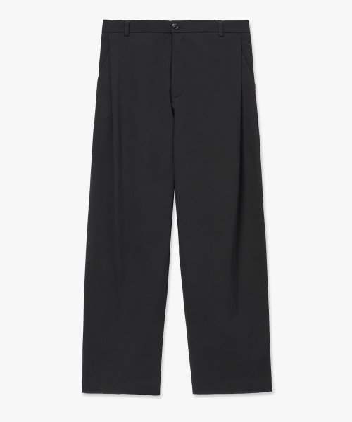 MUSINSA LEMARD Semi Wide Back Banding One Sleeve Cotton Pants Black