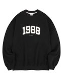 필루미네이트(FILLUMINATE) 오버핏 1988 스웨트 셔츠-블랙