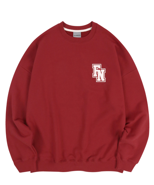 Musinsa Filluminate Loose Fit Campus Sweatshirt Red