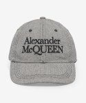 알렉산더 맥퀸(ALEXANDER McQUEEN) 로고 볼캡 - 블랙:베이지 / 6886594D99Q9760