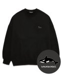 밴웍스(VANNWORKS) Whale 오버핏 맨투맨 (VNDTS301) 블랙