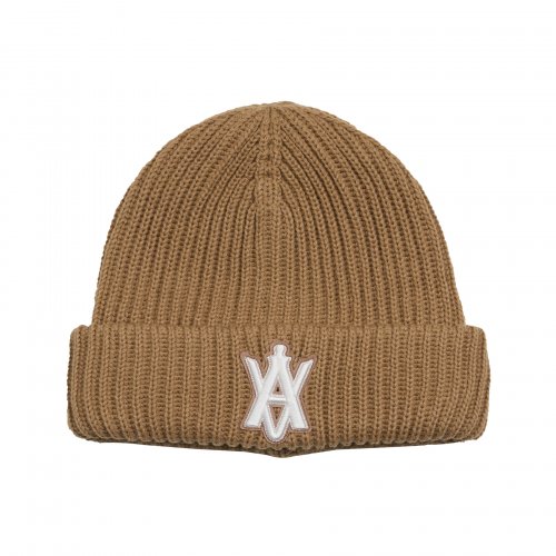 MUSINSA acmé de la vie A LOGO EMBLEM EMBOSS PATCH BEANIE BEIGE