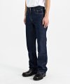 #0309 One washing semi wide jeans