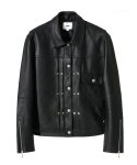 에스에스알엘(SSRL) Lambskin leather trucker jacket