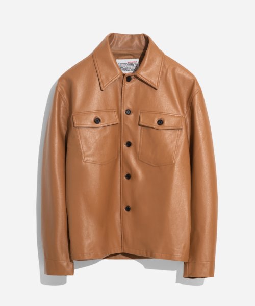 MUSINSA BIRTHDAYSUIT LEATHER CPO JACKET BROWN