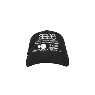 에이이에이이(AEAE) WEB LOGO 5PANNEL CAP [BLACK]