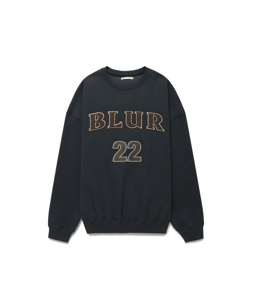 Musinsa Blur Classic Varsity Sweatshirt Navy