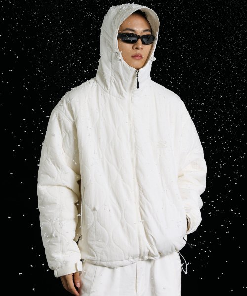 MUSINSA TRAVEL Scout Quilted Windbreaker Off White