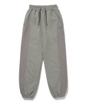 맥앤칩스(MCNCHIPS) Color block jogger pant (khaki grey)