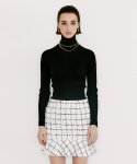 채뉴욕(CHAENEWYORK) Check Mini Flare Skirt [Black Check]