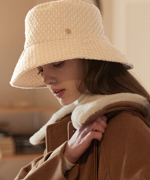 NONLOCAL - Atelier tweed Bucket Hat - Ivory
